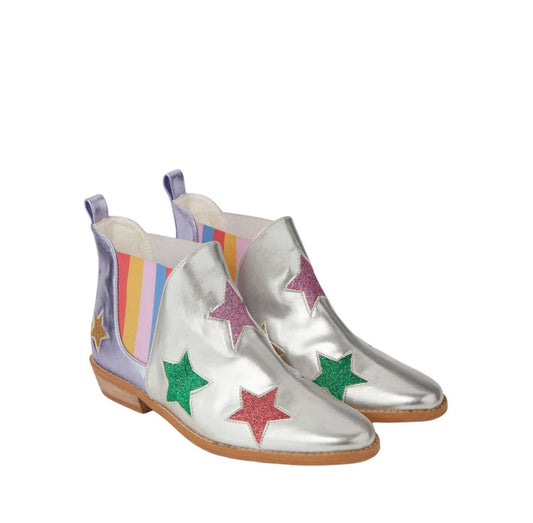 Stella McCartney Metallic Stella Star Ankle boots, euro 31 big kids