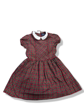 Polo Ralph Lauren Plaid Dress with white collar, 6 years