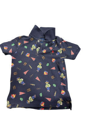 Polo Ralph Lauren Navy Cotton Mesh Polo tshirt, 4 years
