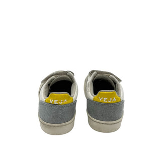 Veja white/multi/steek leather velcro runners, 8.5 little kid