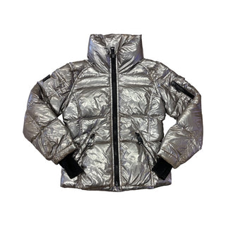 Sam Silver metallic puffer coat, 10 years