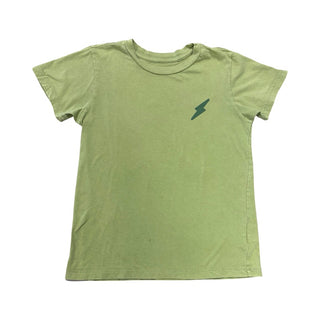 Tiny Whales Green w/lightning bolt tshirt, 8 years