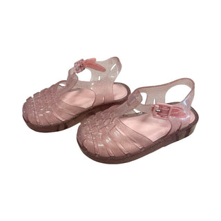Mini Melissa Pink Sparkly Jelly Sandals, 8 little kid
