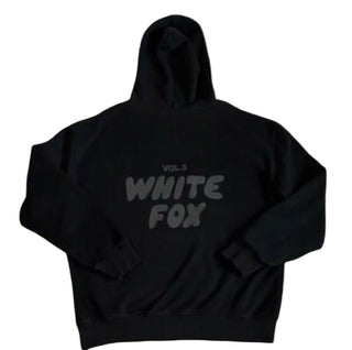 White Fox Black hoodie, XS/S