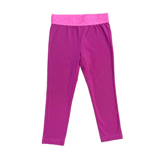 Dolce & Gabbana Fuschia leggings with waistband, 4-5 years