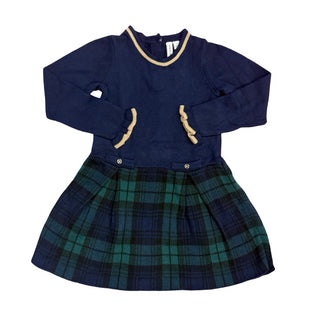 Janie & Jack Navy and plaid knit dress, 3 years