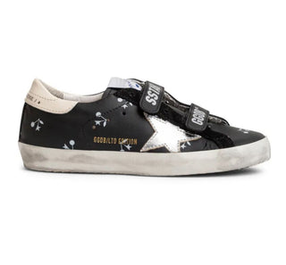 Bonpoint x Golden Goose black w/cherries leather velcro, euro 29 little kid