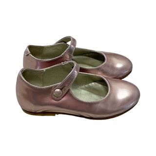 Bonpoint Pink metallic Mary Jane shoes, Euro 21 little kid