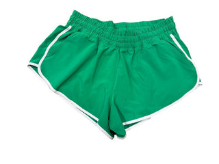 Aerie Green Running Shorts with White Piping, S