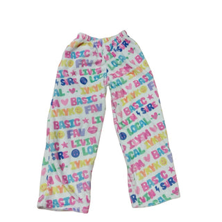 Top Trenz fuzzy pajama pants, 7-8 years