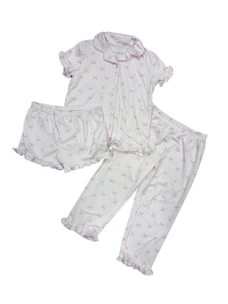 Laura Ashley 3 piece pink floral pyjama set, 4 T