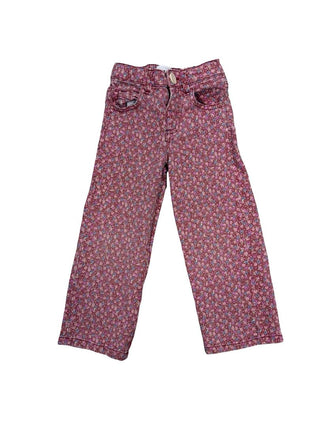 Zara pink jeans with flowers, 5 years