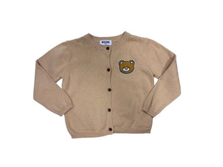 Moschino tan cardigan with bear, 4/5 T