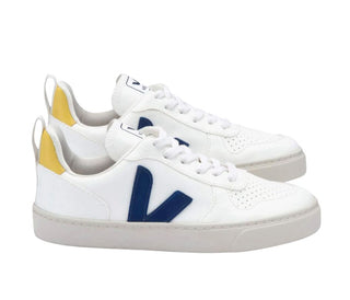 Veja new in box small v-10 lace white/cobalt/tonic, 1 big kid