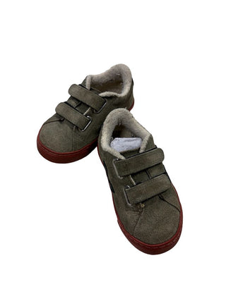 Veja Sueded Green and Brown Velcro Shoes, 9.5 little kids