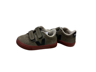Veja Sueded Green and Brown Velcro Shoes, 9.5 little kids