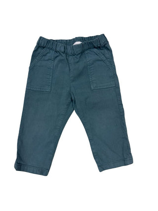 Bonpoint Teal Khaki Style Pants, 18 months