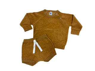 Petit Bateau Ochre Yellow Terrycloth Set , 12 months