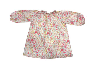 Bonton Floral Print Dress with Balloon Sleeves and Ruffle Collar, 18 months