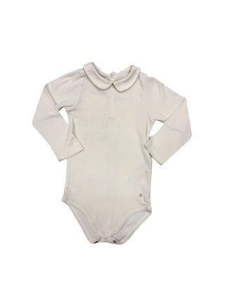Petit Bateau Cream Bodysuit with Collar, 18 months