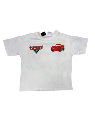 white Zara Pixar "Cars" graphic tee, 3 years