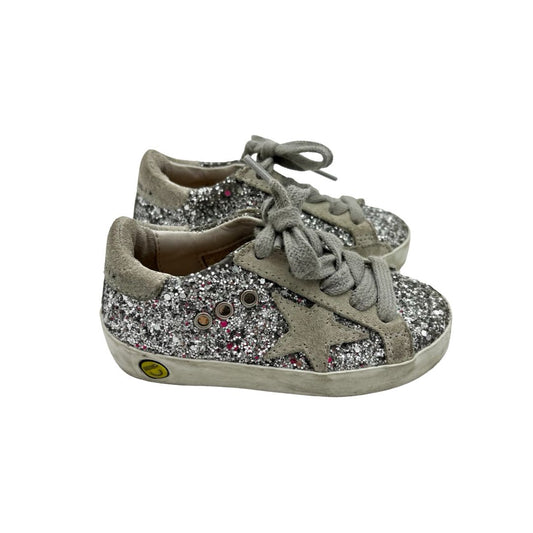 Golden Goose super-star glitter low top sneakers, euro 22 little kid