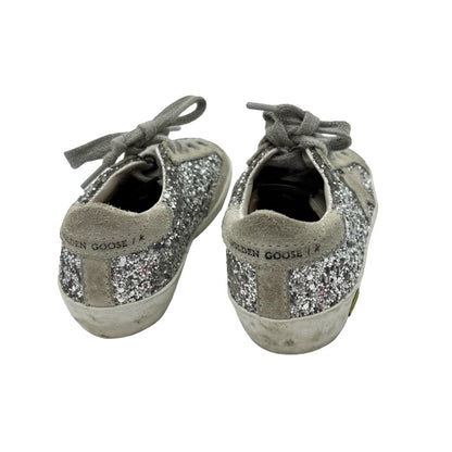 Golden Goose super-star glitter low top sneakers, euro 22 little kid