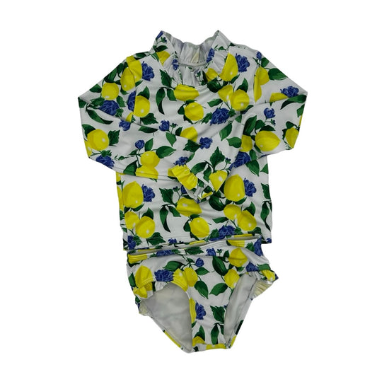 Janie and Jack Lemon rashguard/bottom swim, 4 years