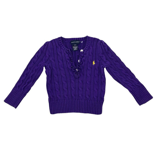 Ralph Lauren purple knit sweater, 3 years