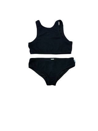 Limeapple Black Textured Bikini Set, 8 years
