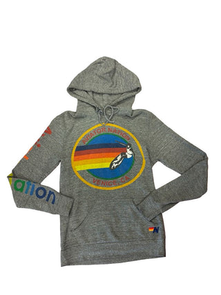 Aviator Nation Grey Hoodie with Graphics, XS