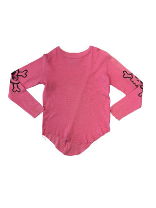 Nununu Neon Pink with Skull Sleeve Graphics, 6-7 years