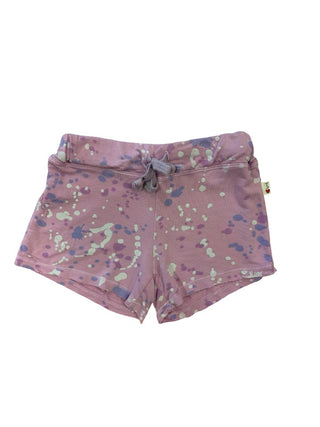 T2 Love Purple Splatter Print Shorts, 6 years