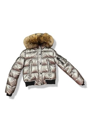 SAM Sliver Puffer Jacket with Fur Hood new with tags, 12 years