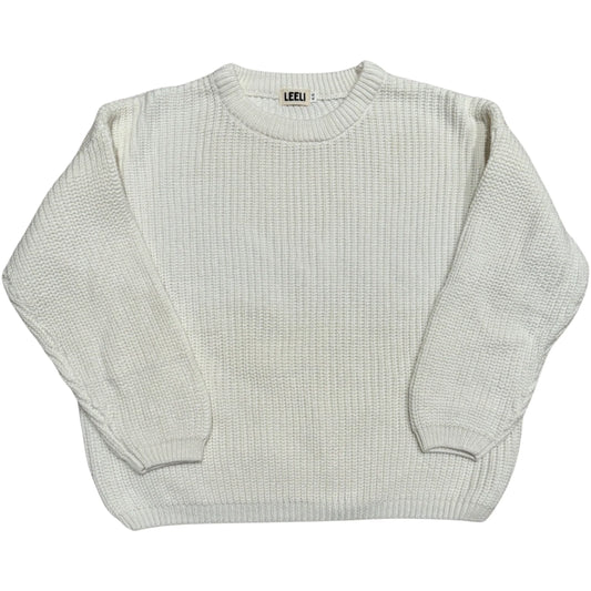 White leeli-jade-sweater, 6 -7 years