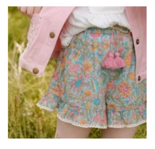 Louise Misha Vallaloid Shorts - Water River Flowers, 4 years