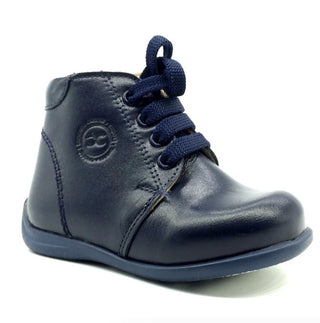 Nubebe  First Step Navy Laced Leather Shoes - New in box, 18 EU