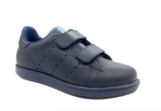 Nubebe Leather Kids Velcro Sneaker, Navy - New in box, 30 EU