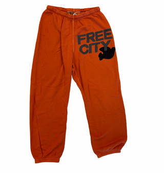 Free City Orange Sweats, womens M