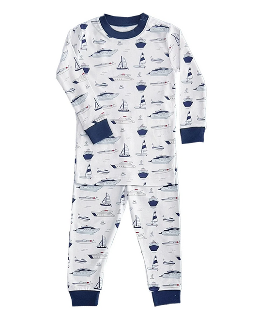 Noomie Boats Long Sleeve Pajama Set