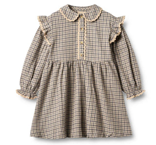 Wheat Dress Alissa in Blue Check Brand New with Tags, 6 years