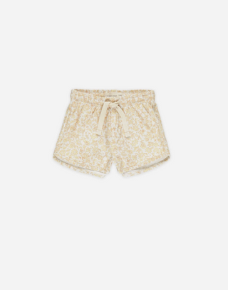 Quincy Mae Floral yellow short new with tags, 18-24m