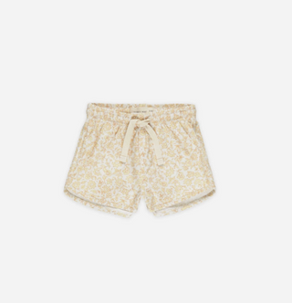 Quincy Mae Floral yellow short new with tags, 18-24m