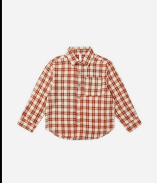 Petit Lem plaid button up new with tags, 18-24m