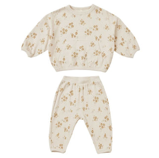 Quincy Mae Floral waffle set new with tags, 4-5y