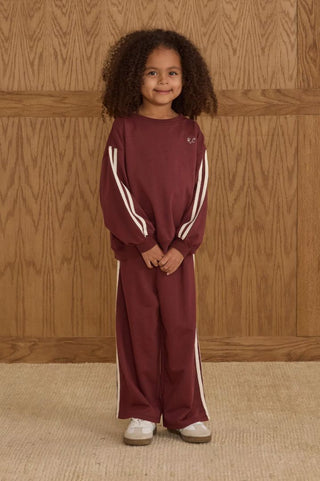 Rylee + Cru red with white striped track set new with tags, 4-5y