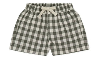 Jamie Kay Organic Cotton Louis Short Gingham Grape Leaf Brand New with Tags, 7 years