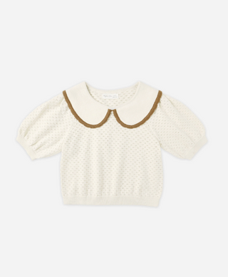 Rylee + Cru Beige collared shirt new with tags, 8-9y
