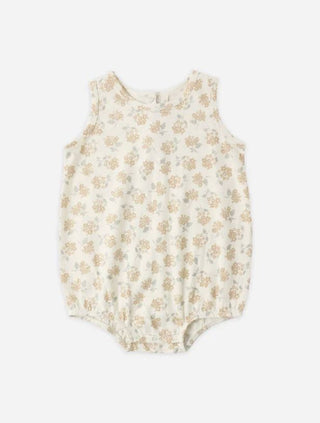 Quincy Mae yellow floral romper new with tags, 12-18m