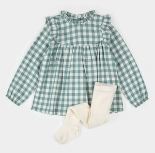 Petit Lem blue plaid dress new with tags, 18m